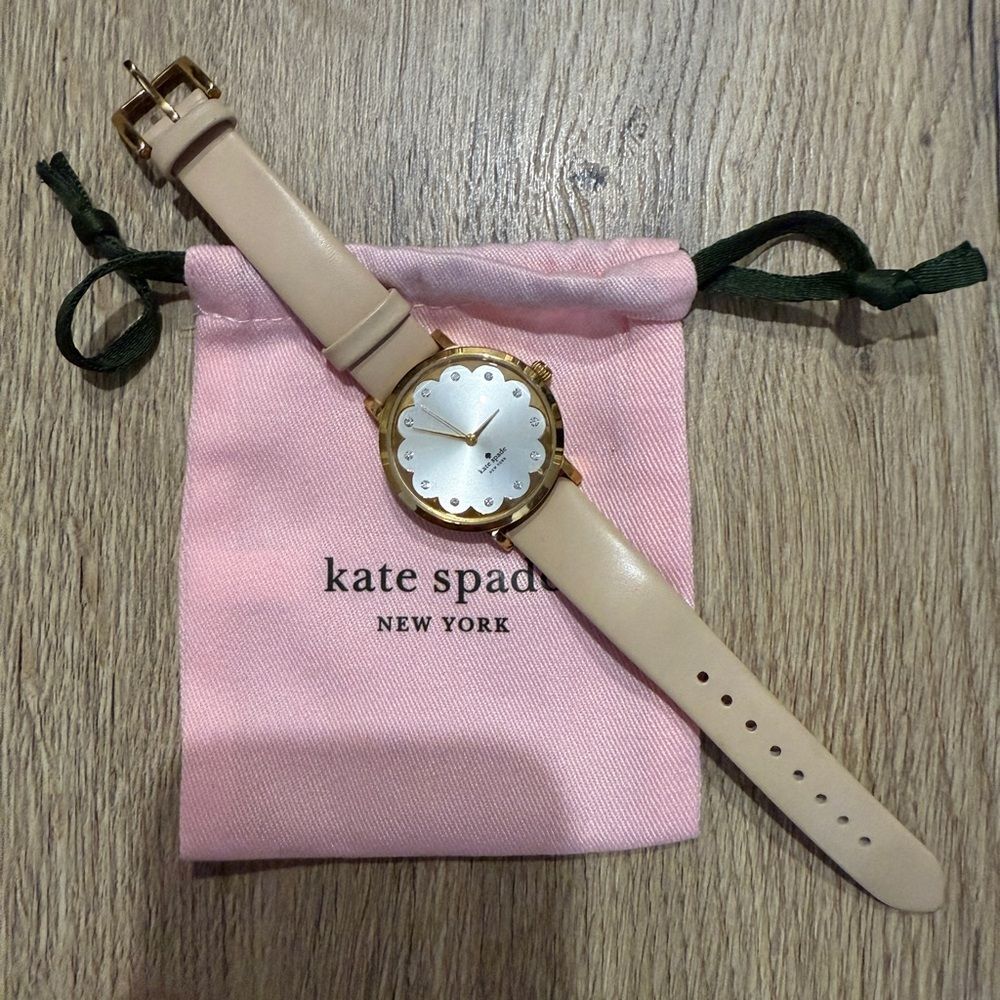 Kate Spade Beige Watch with Gold Details